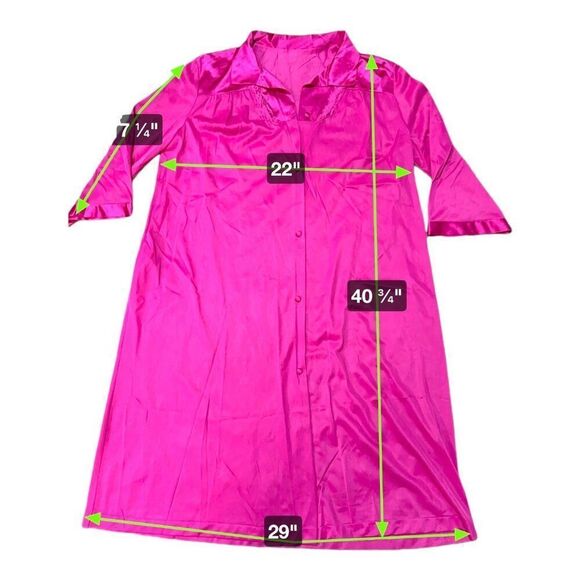 Vanity Fair Womens Vintage Pink Nightgown & Robe Set Size Large Housecoat Sexy - Picture 4 of 6